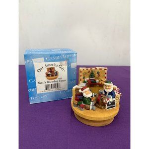 Our American Gift Candle Topper Santa‘s Workshop Topper number 4050 2001